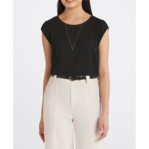 Les‎ Serein Tara Lattice Trim Blouse – Black, XL, StitchFix, NWT